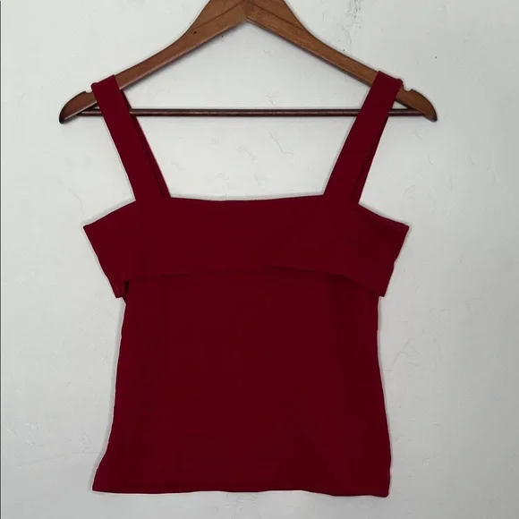 Vintage Anchor Blue Red Square Neck Tank Top Y2K Retro Size Large - Picture 1 of 4